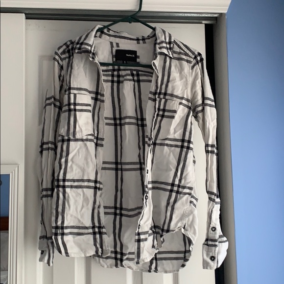 Hurley Tops - Black and White Flannel